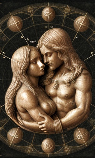 Elore Art: Illustration of Medieval Lovers